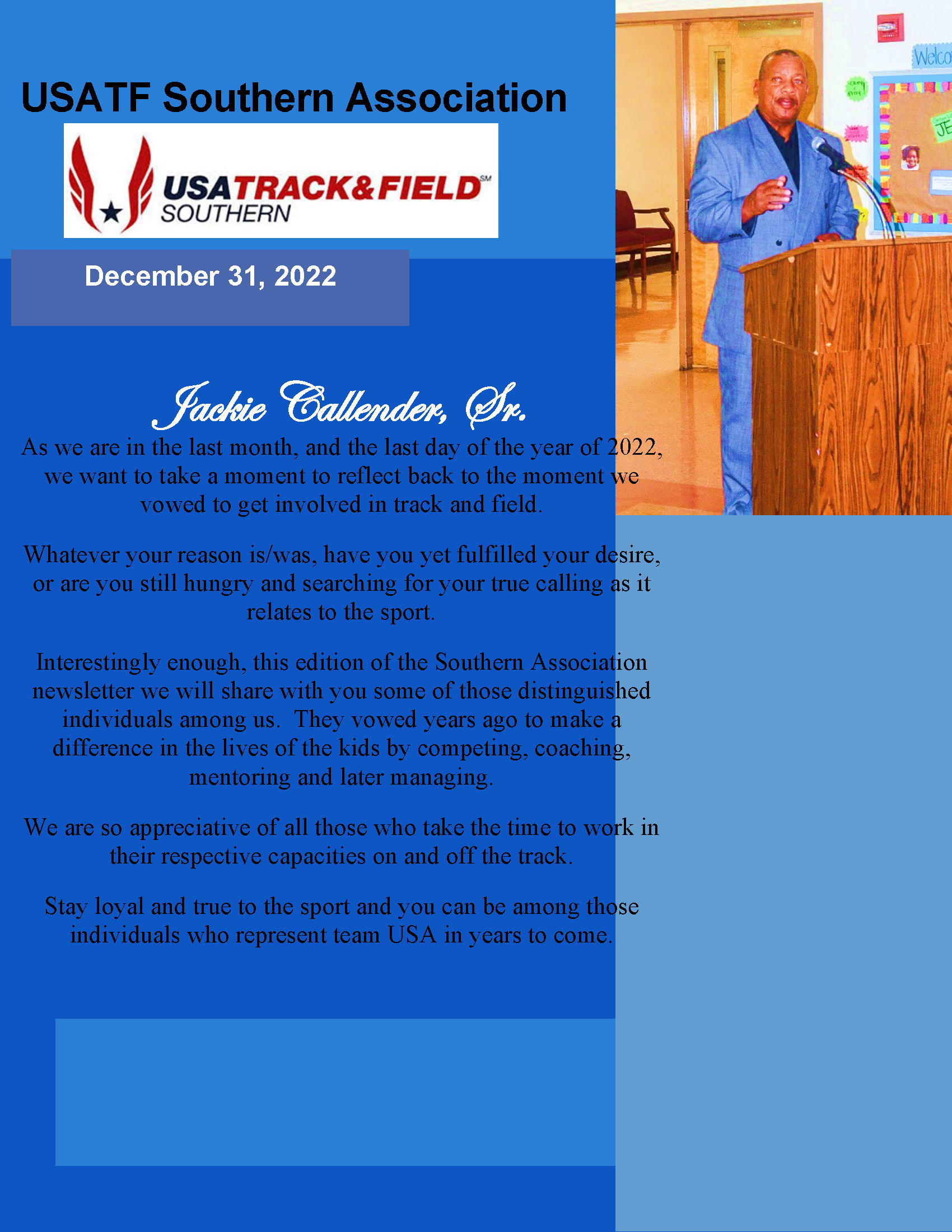 USATF Southern Association Newsletter | USA Track & Field Southern